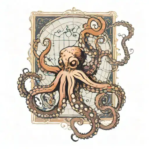 Octopus With Map