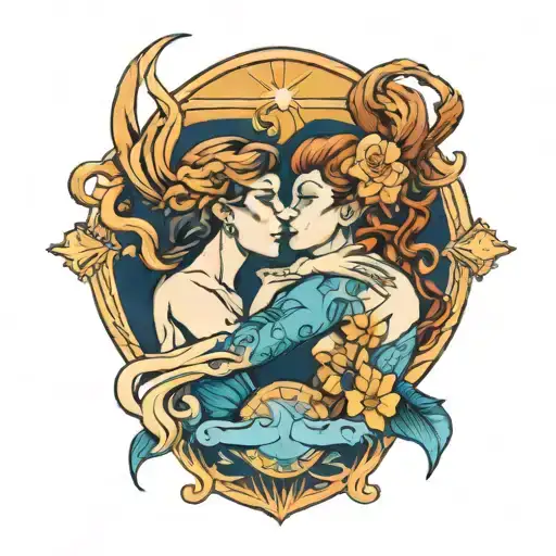 Gemini And Aquarius Zodiac Sign Intertwined