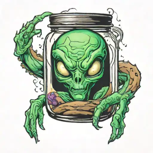An Alien Inside A Jar
