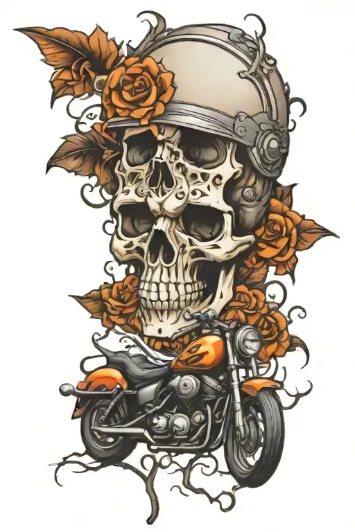 Motorcycle Skull Designs Inspired
