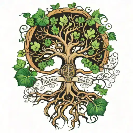 Family Tree With Roots In Irish Theme