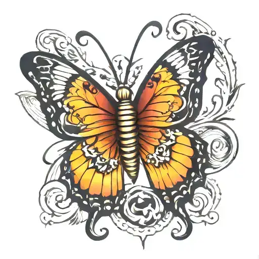 Butterfly With Scorpio Zodiac Sign
