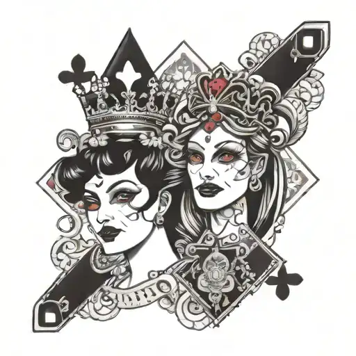 Jack And Queen Playing Card