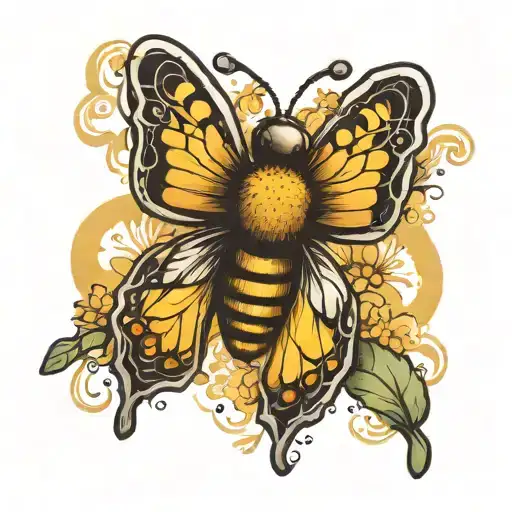Butterfly Bee In Boxing Gloves