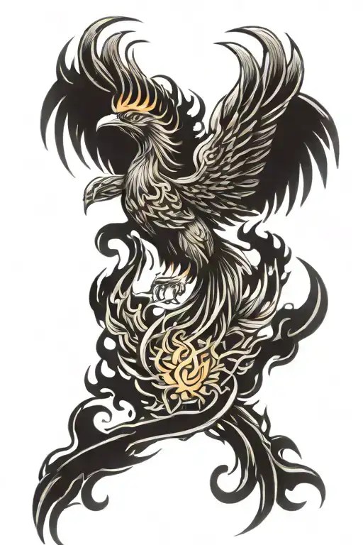 Flaming Phoenix Male Sternum