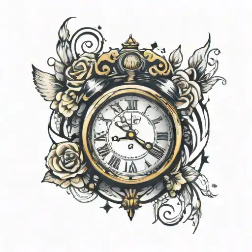 Clock With Lighting Around It