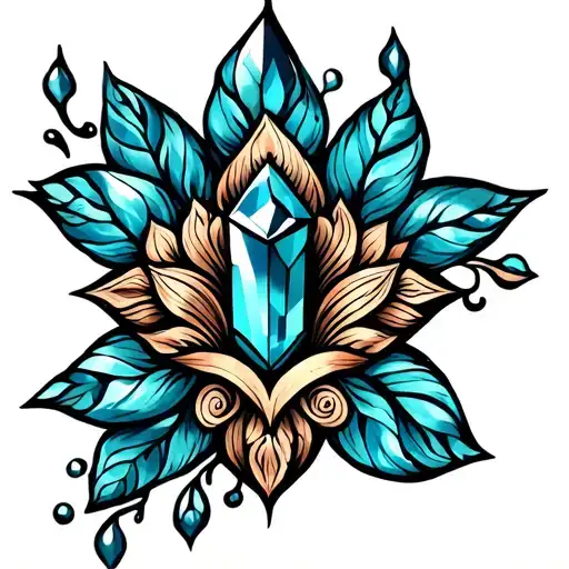 Unalome With Crystal