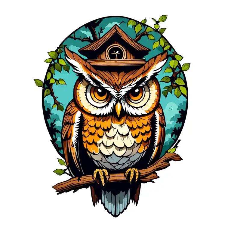 Owl And Treehouse