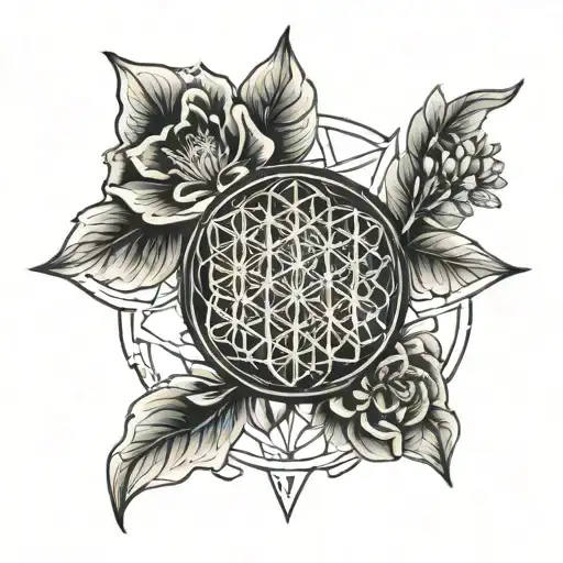 New Tattoo For Existing Flower Of Life