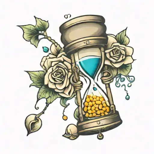 An Hourglass With Pills Inside It