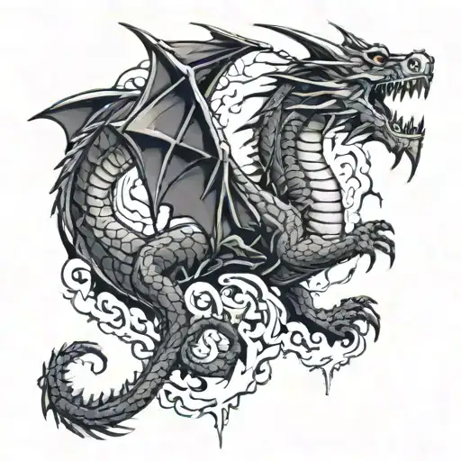 The Dragon Came Through The Broken Wall Being Built