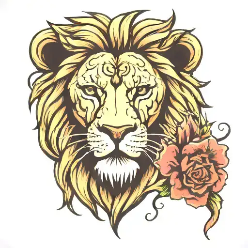 Lion Head With Name Written Inside