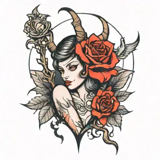 Girl Devil Rose