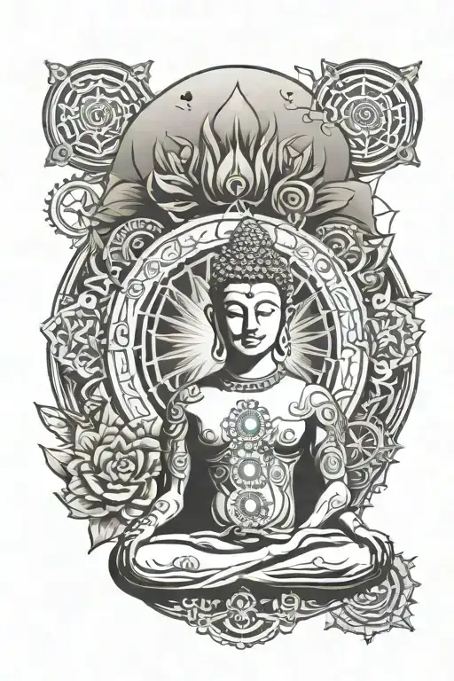 7 Chakras With Buddha Inner Peace