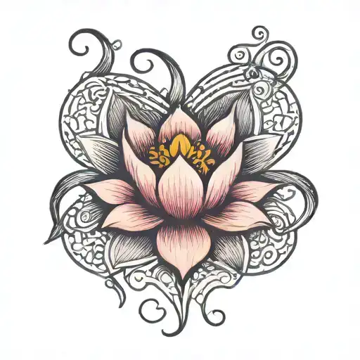 Lotus Heart Infinity Symbol