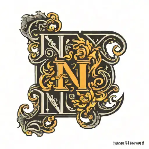 Initials Nj Letters For Male On Wrist