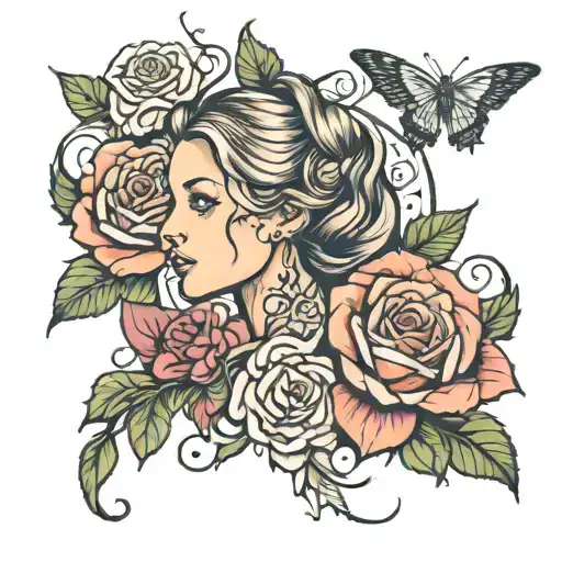 Haley With Rose Surrounded