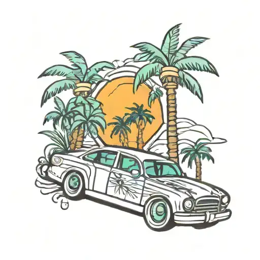 Car Palm Tree 2023 Diamond