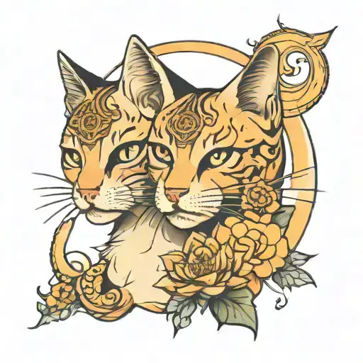 Sun Moon Cats Sister