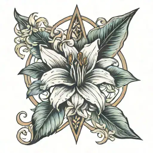 Roman Numeral With Lily