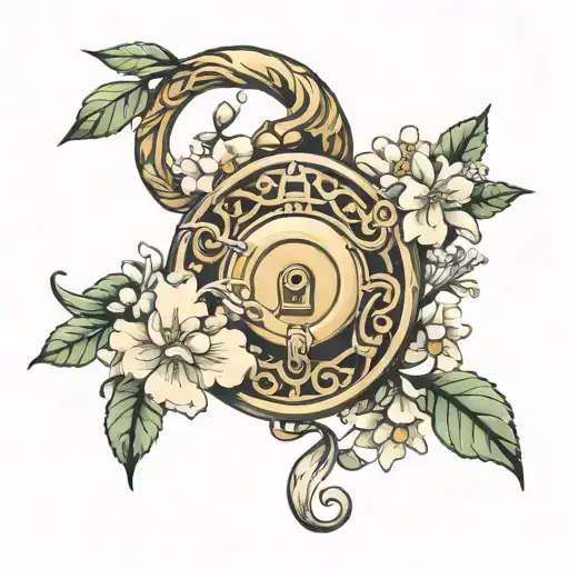 Baby Breath Around A Lock Intertwined