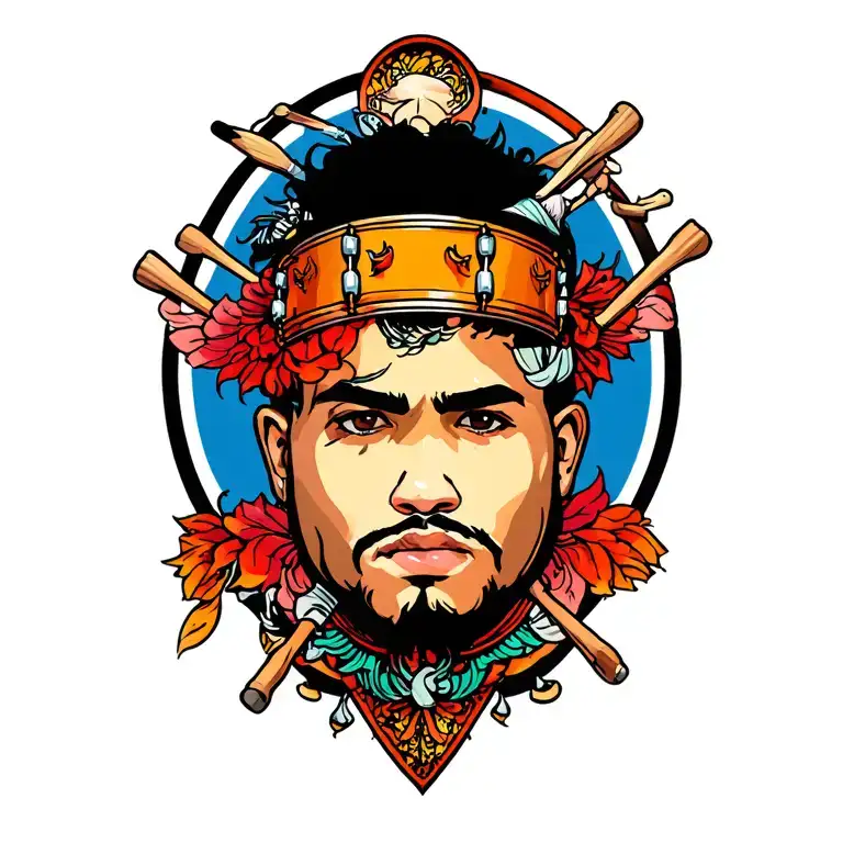 Drummer Tatoo Design