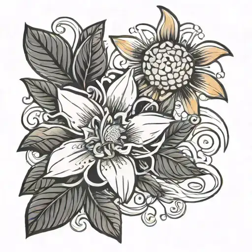 Sampaguita Flower And Filipino Sun