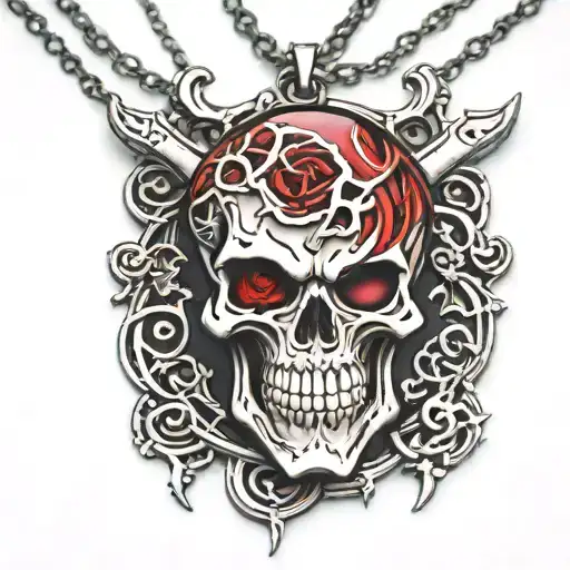 Berserk Anime Skull Behelit Necklace