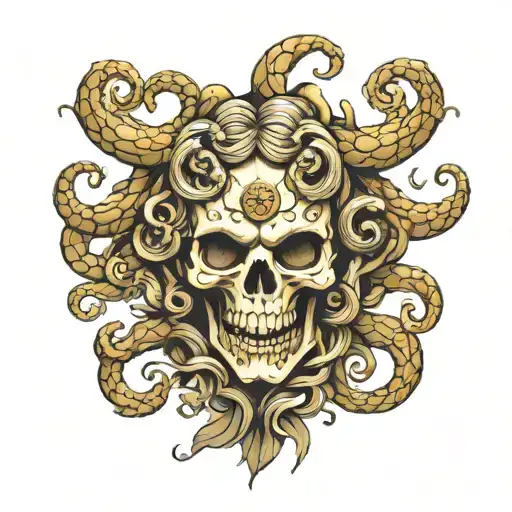 Medusa Skull Face