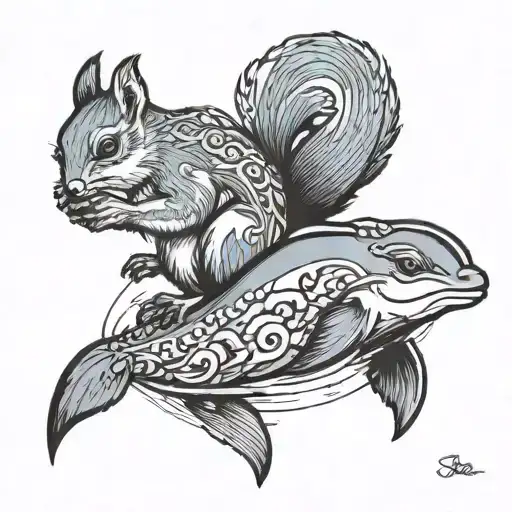 Squirrel And Dolphin