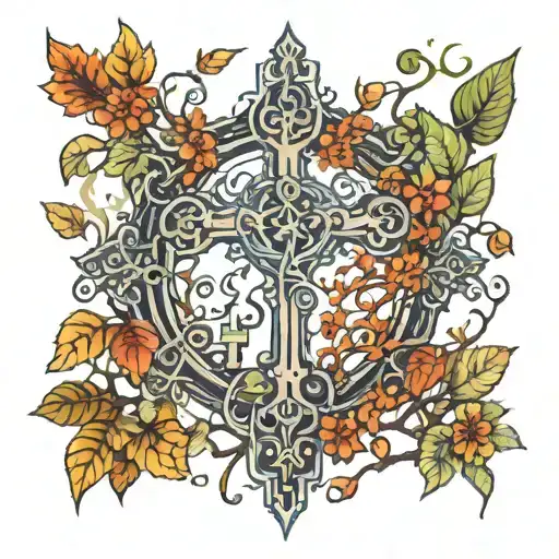 Cross Entangled In A Forest Scene With A Hidden