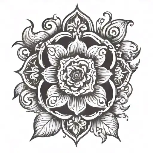 Black Line With Blessed In The Center