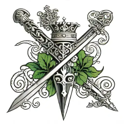 Irish Sword With Irish Crown