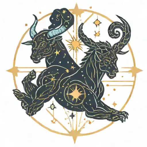 Gemini Constellation And Sagitarrius Constellation