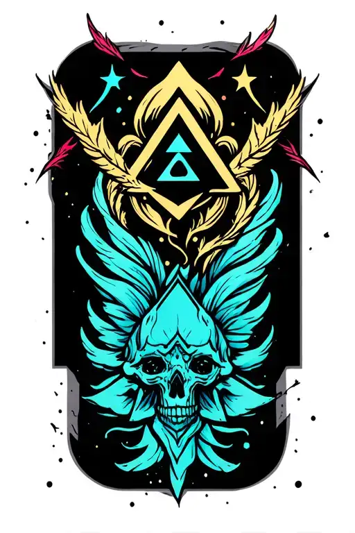 Phoneix And Triangle Band Full Forearm