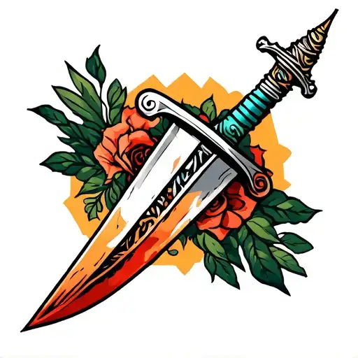 A Dagger On His Forearm