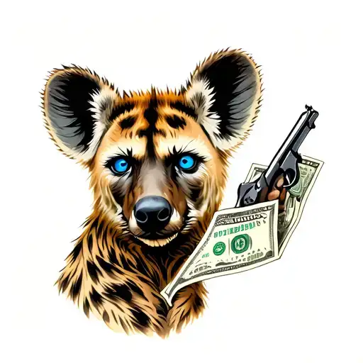 Hyenas World Is Yours Guns Blue Eyes Women Money