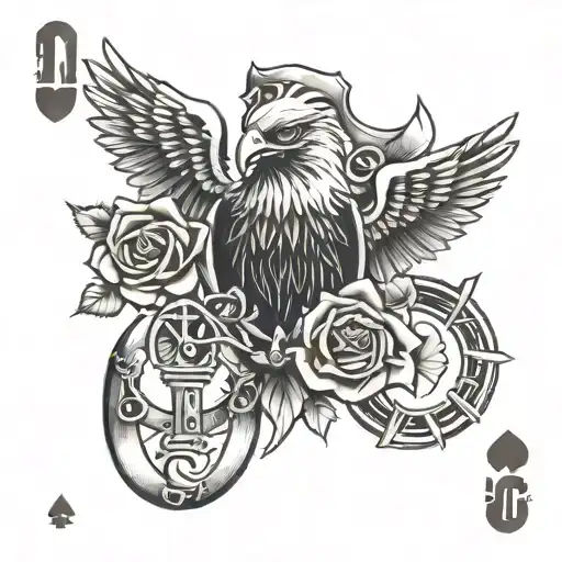 Brass Knuckles Rose Eagle Ace And Jack Cards