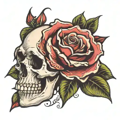 Death Rose With Arabic Writing