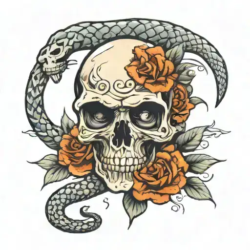 Skull With Snake In The Eye
