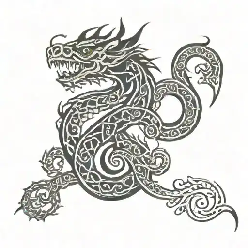 Triskelion Dragon Tattoo