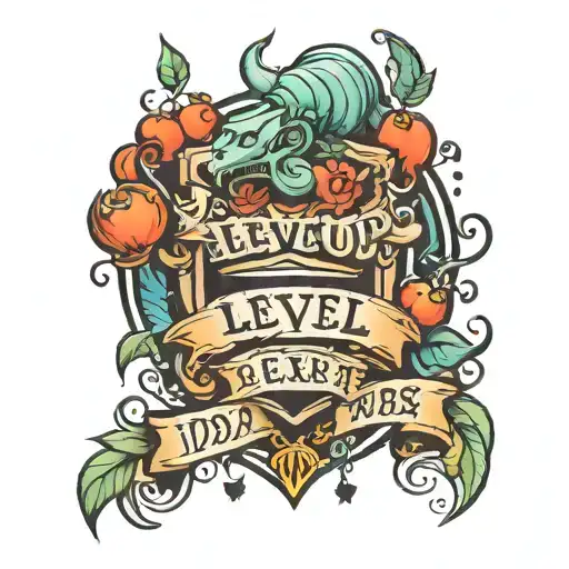 Write The Word Of Level Up Next Fight In Back Arm