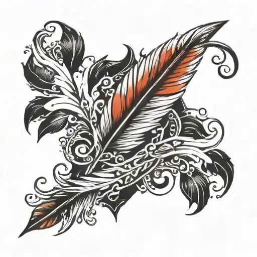 Quill With Open Scroll