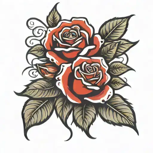 Red Roses With Small Baby