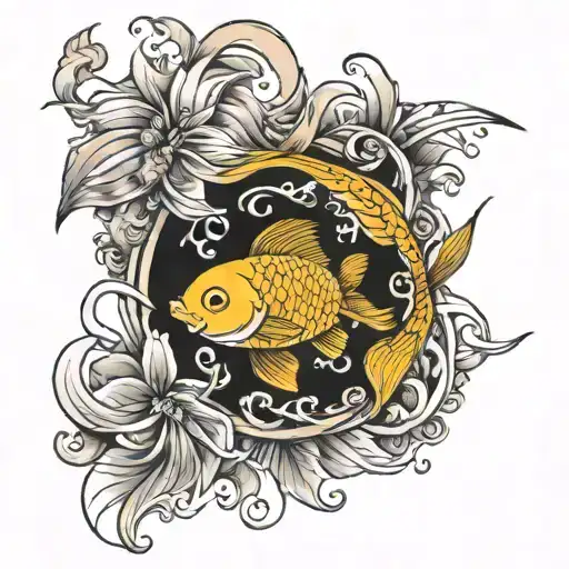 Gold Fish Forearm Sleeve