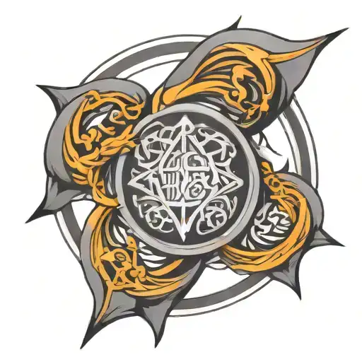 The Word Grey Warped Inside A Circle