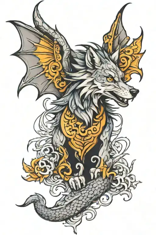 Wolf And Dragon Sleeve