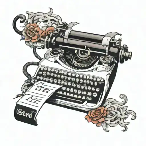 Gemini 1997 Text Tattoo With Type Writer Font