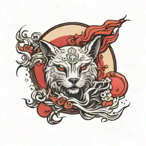 Full Moon With A Red Strong Of Fate