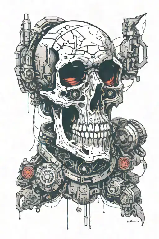 Cyberpunk Skull Wh40k Servitor